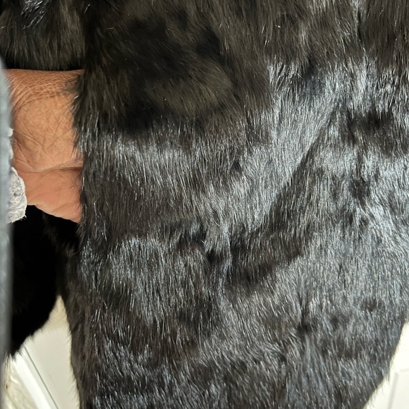 Vintage Rabbit Fur Black Short Women’s Coat - Picture 6 of 7